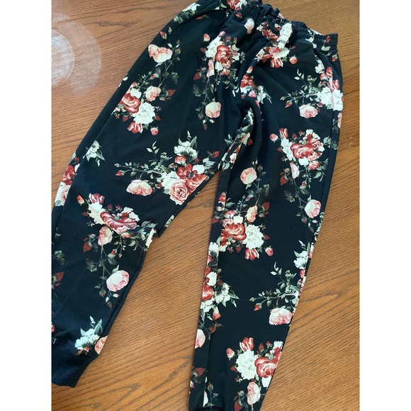Lularoe Floral Jax Joggers Size M - Picture 2 of 8